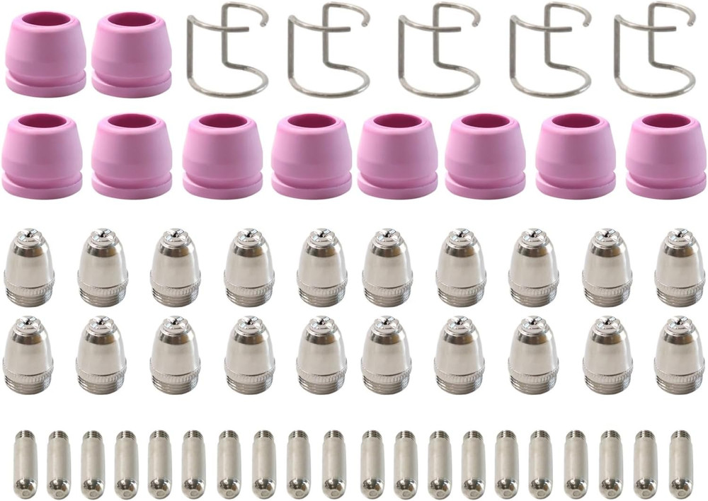 AG60 WSD60 SG55 Nozzle Electrode Cup Spring 55PCS Plasma Cutter Torch Consumable