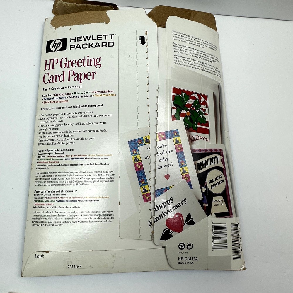 Hewlett Packard HP Greeting Card Paper
