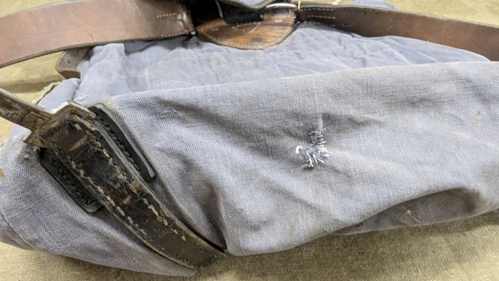 German WW2 blue luftwaffe ruck sake or backpack, 1940 dated