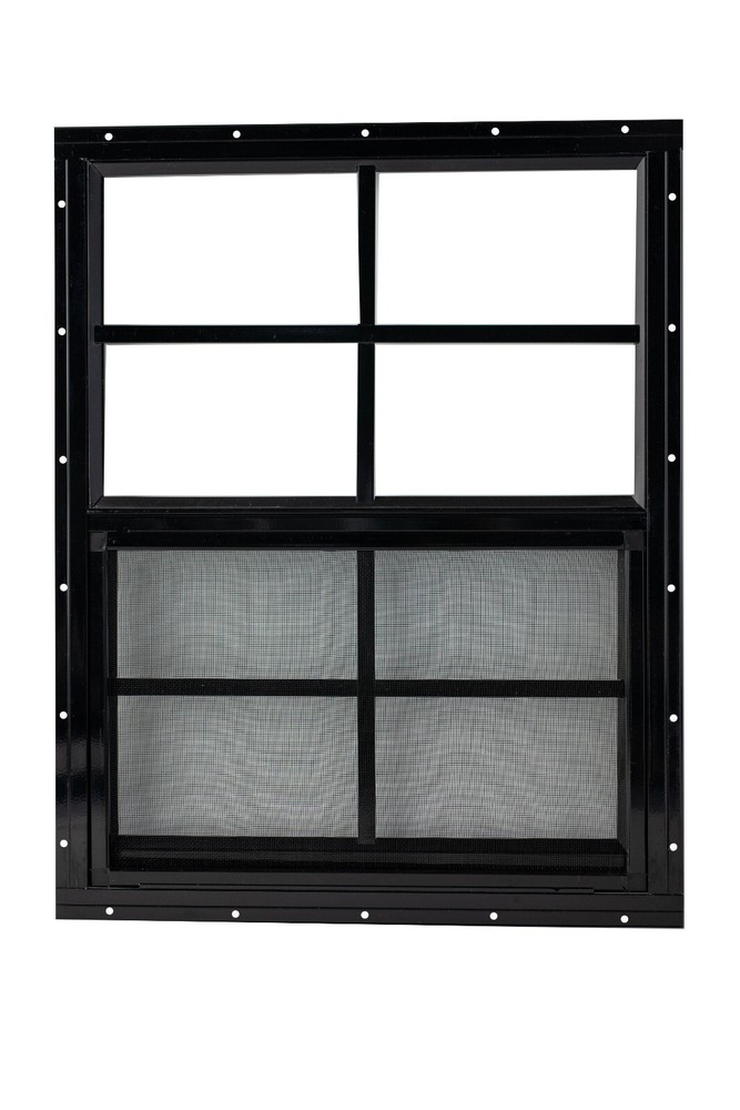 Shed windows 18" x 23" , flush mount, tempered glass with bug screen