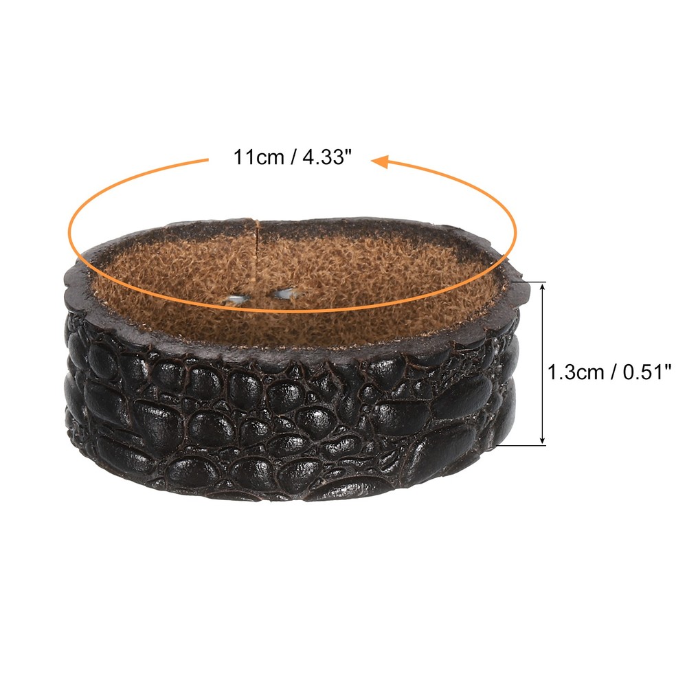 2Pcs Leather Belt Loop Keepers, Fits 3.5cm Width Belt Strap Buckles (Coffee)