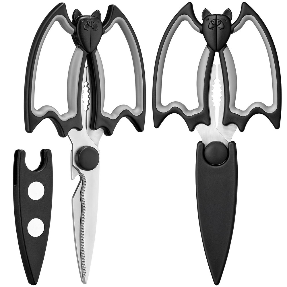 Kitchen Scissors All Purpose 2 Pack - Halloween Goth Cute Kitchen Shears - He...