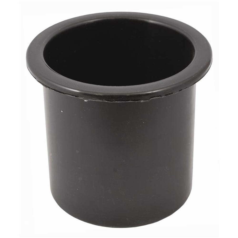 Black Polymer Non-Adjustable Flush Mount Painted Deep Size Cup Holder