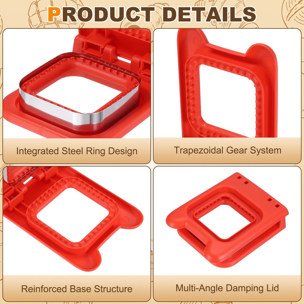 Crustless Sandwich Cutter, Square-Shape(Red)