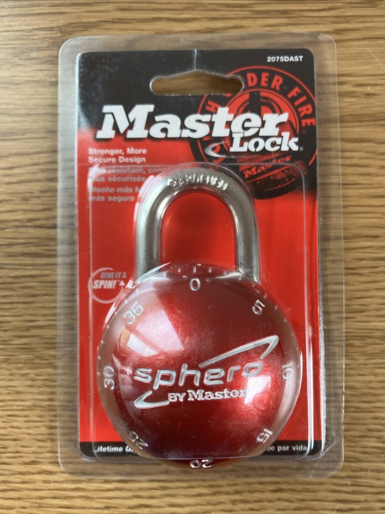 Master Lock Sphero by Master Smooth Spin Combination Lock Padlock 2075DAST NEW