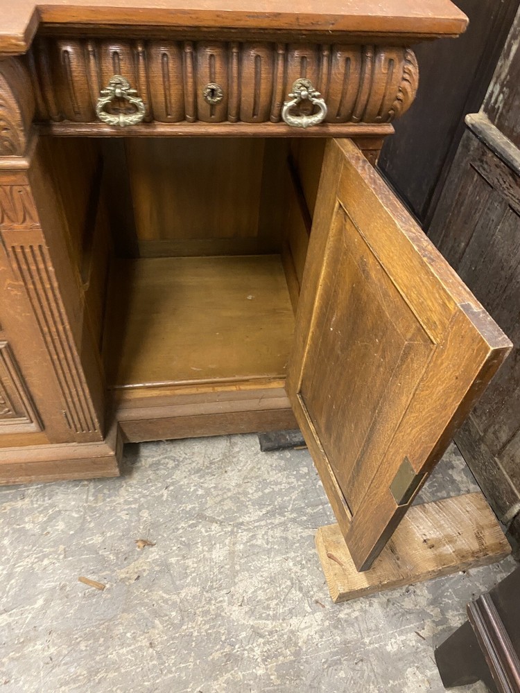 CARVED OAK SIDEBOARD, R.J. HORNER