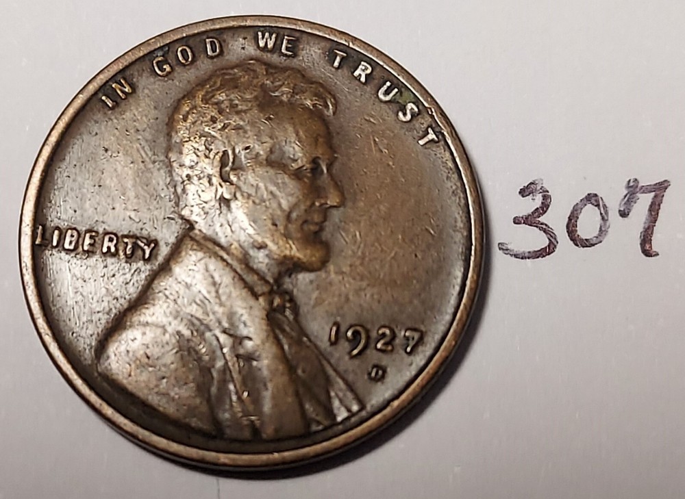 1927-D Lincoln Wheat Cent    High Grade  #307