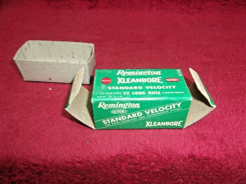 Vintage Remington Kleanbore 22 Long Rifle, Ammo Box, (Empty)
