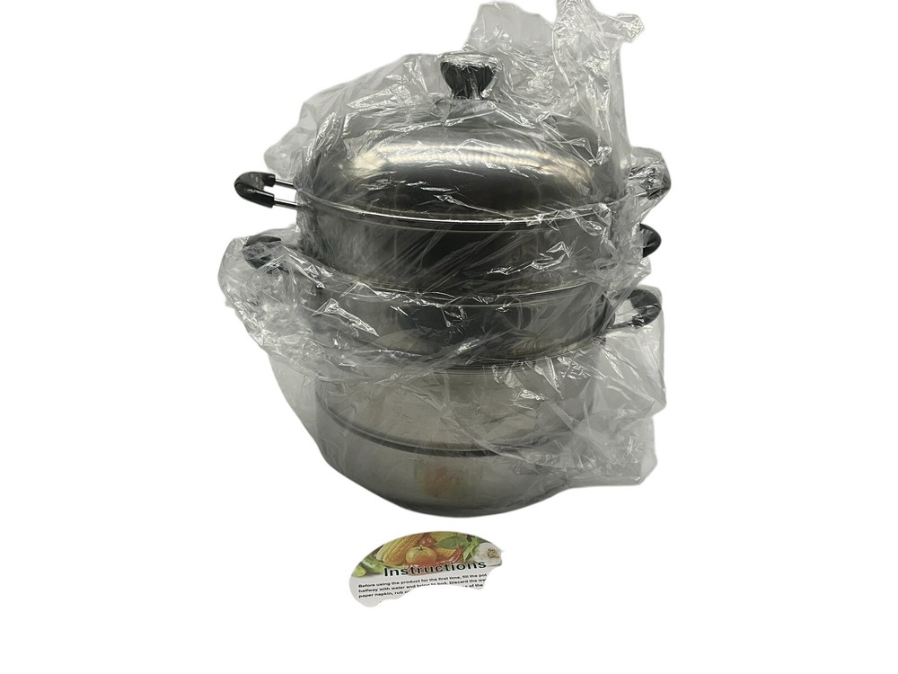 Helperware Stainless Steel Steamer 3 Layer New in Box Kitchenware Cookware