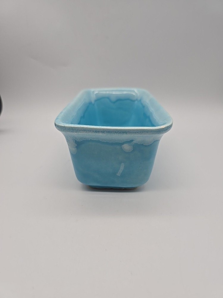 Vintage Judy of California Blue Drip Rectangular Planter