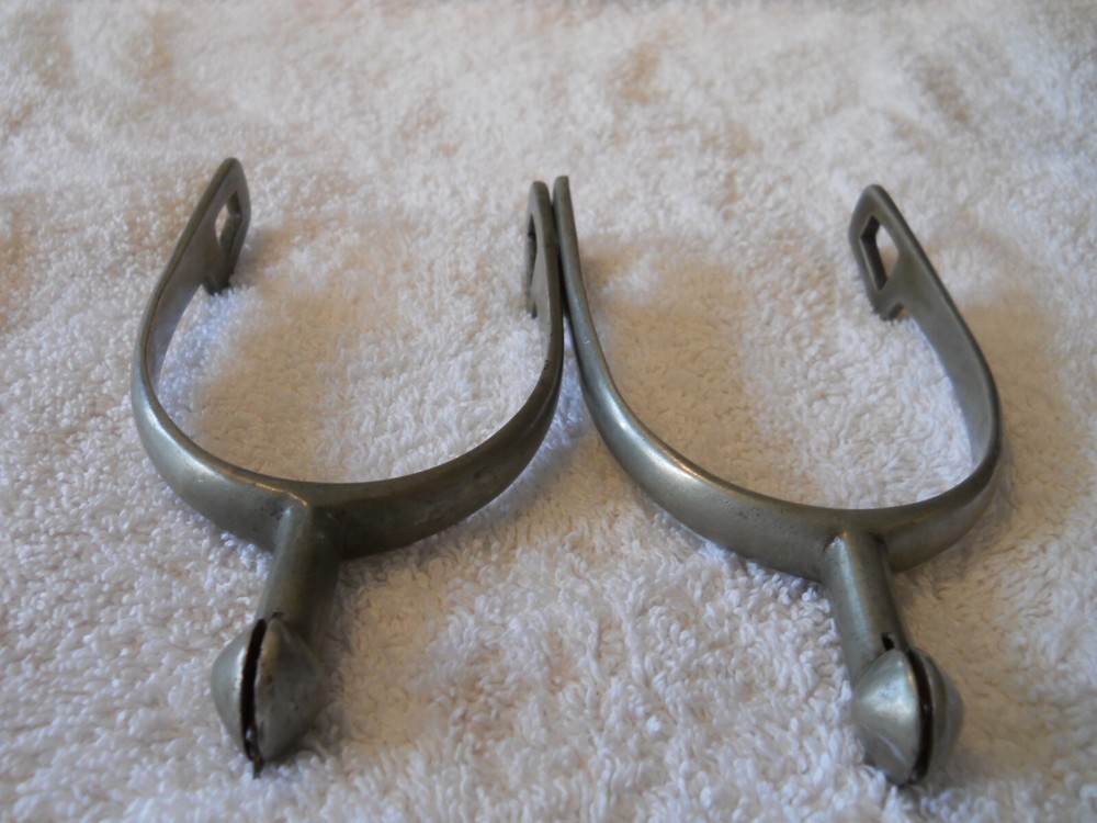 solid nickel spurs english ladies