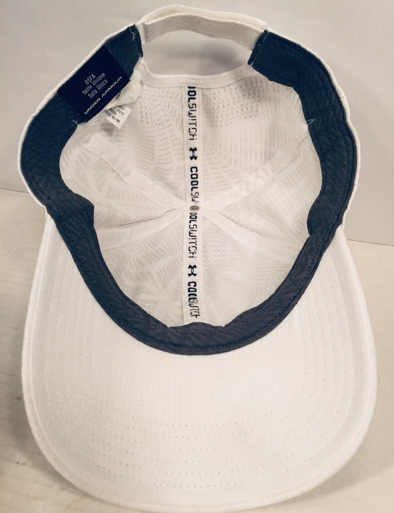 Under Armour White Golf Hat Cap, Adjustable, Cool Switch, Very Clean