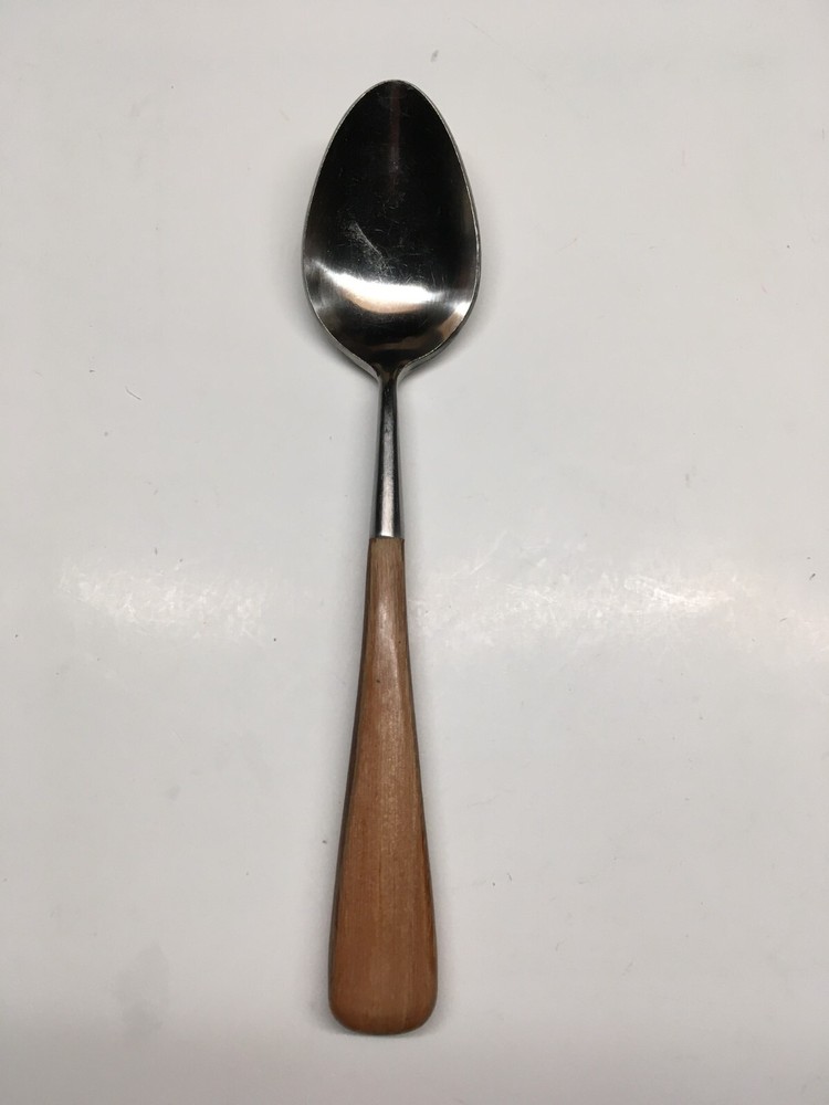 Trend Pacific Briar Stainless Brown Wood Handle Serving Spoon or Fork - Choice