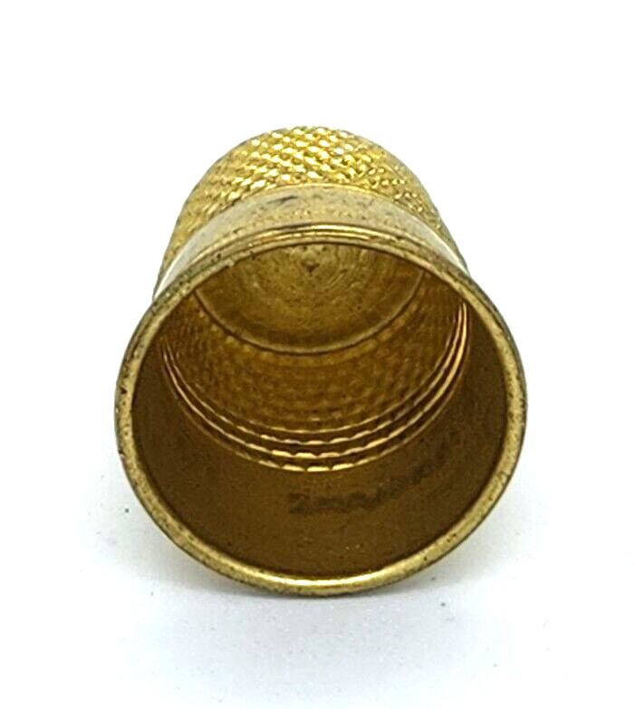 Vintage Gold Tone Thimble Size 10 England