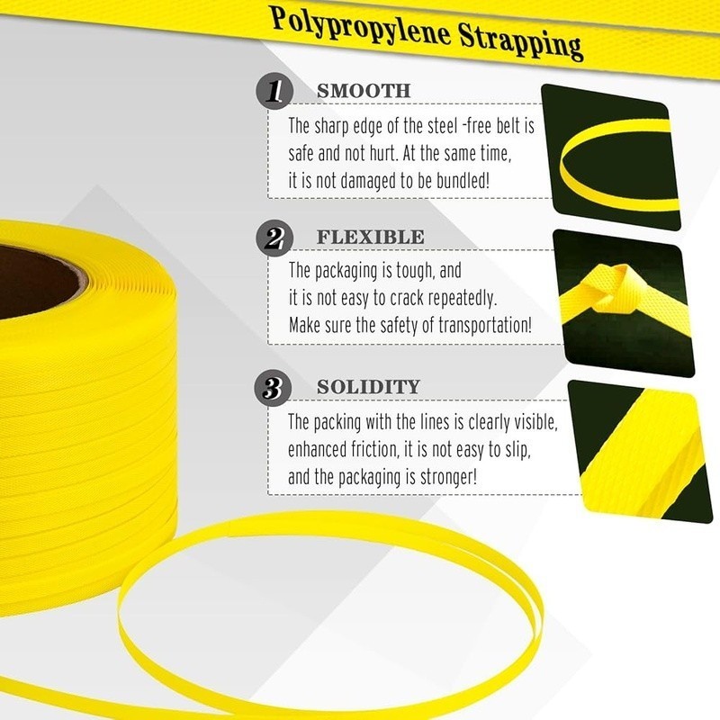 High Strength Polypropylene Strapping Roll 3280ft Heavy Duty Bundling Solution