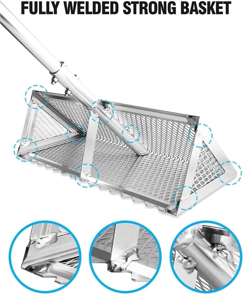 Design Sand Flea Rake,16-Inches Wide Basket 52” Long