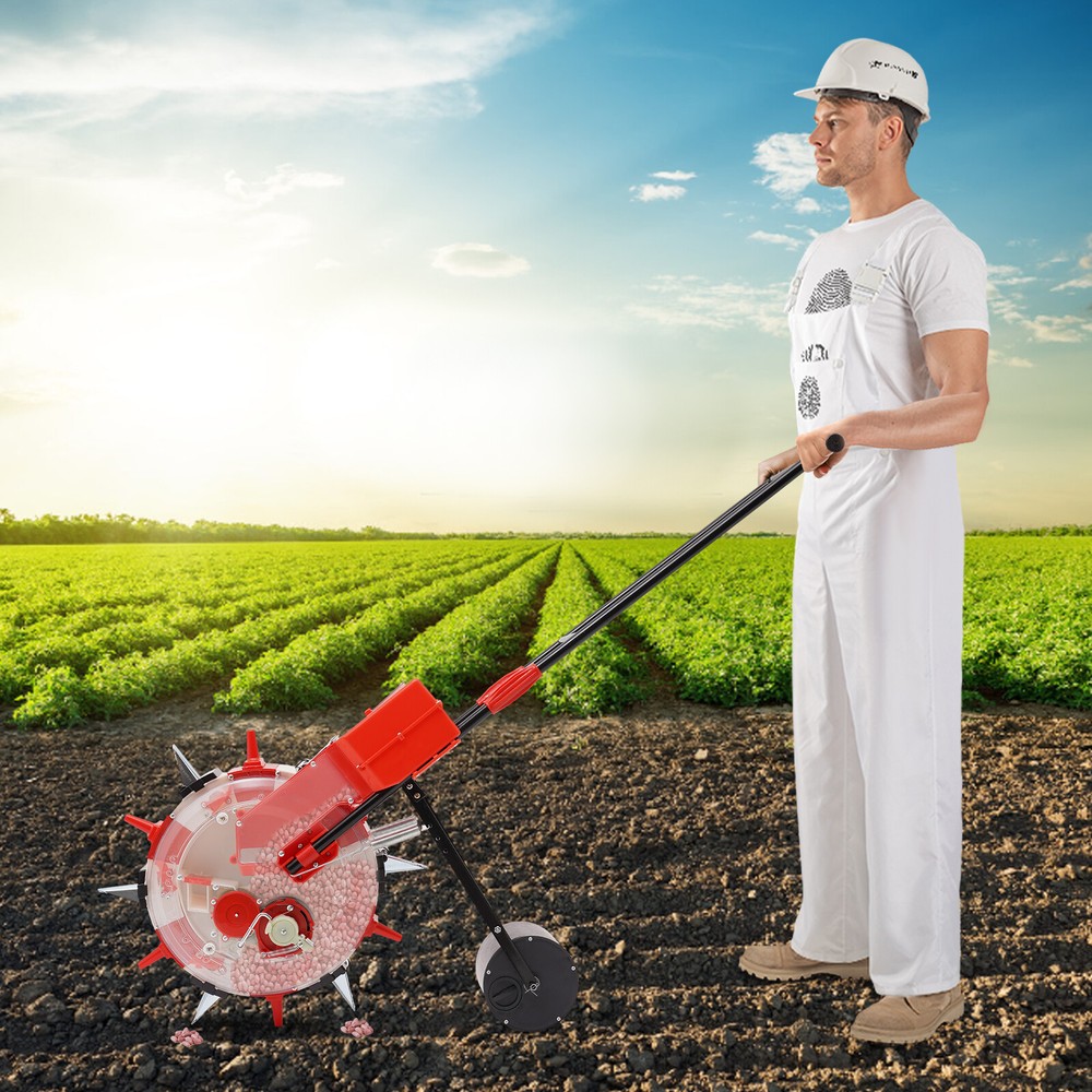 Precision Manual Seeder Garden Seed Planter Spreader Hand-Push Roller Seeder