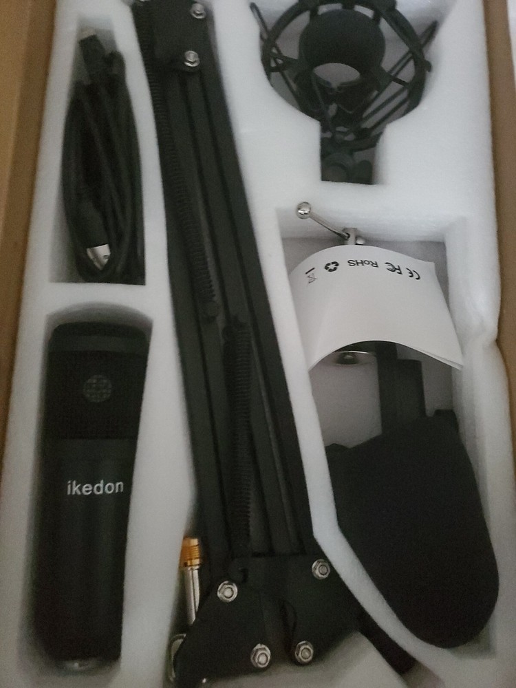 IKEDON USB Condenser Microphone, 192KHZ/24Bit Plug & Play Mic Setup