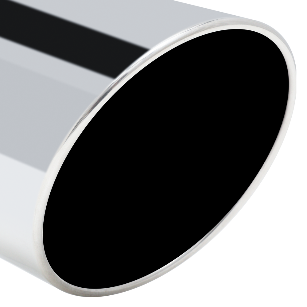 Chrome 15" Slant Exhaust Pipe Tail 5"Inlet 8"Outlet Muffler Digonal Cut Roll Tip