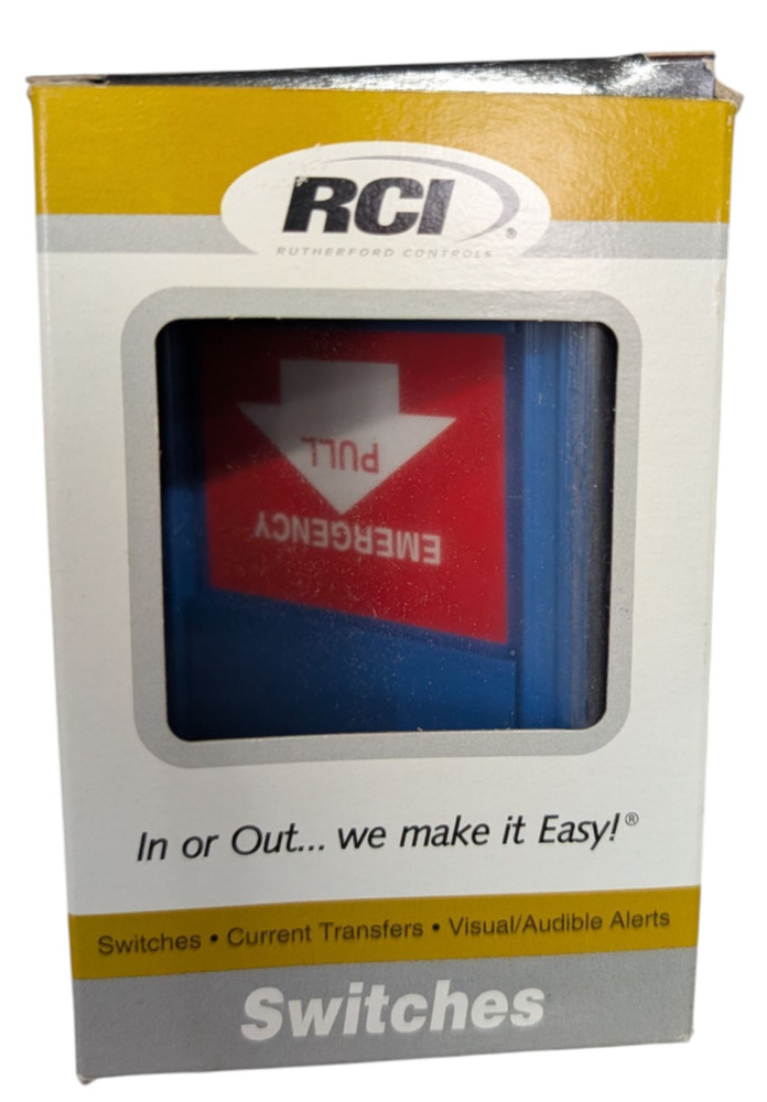 RCI 904EB Emergency Pull Station, Blue, English
