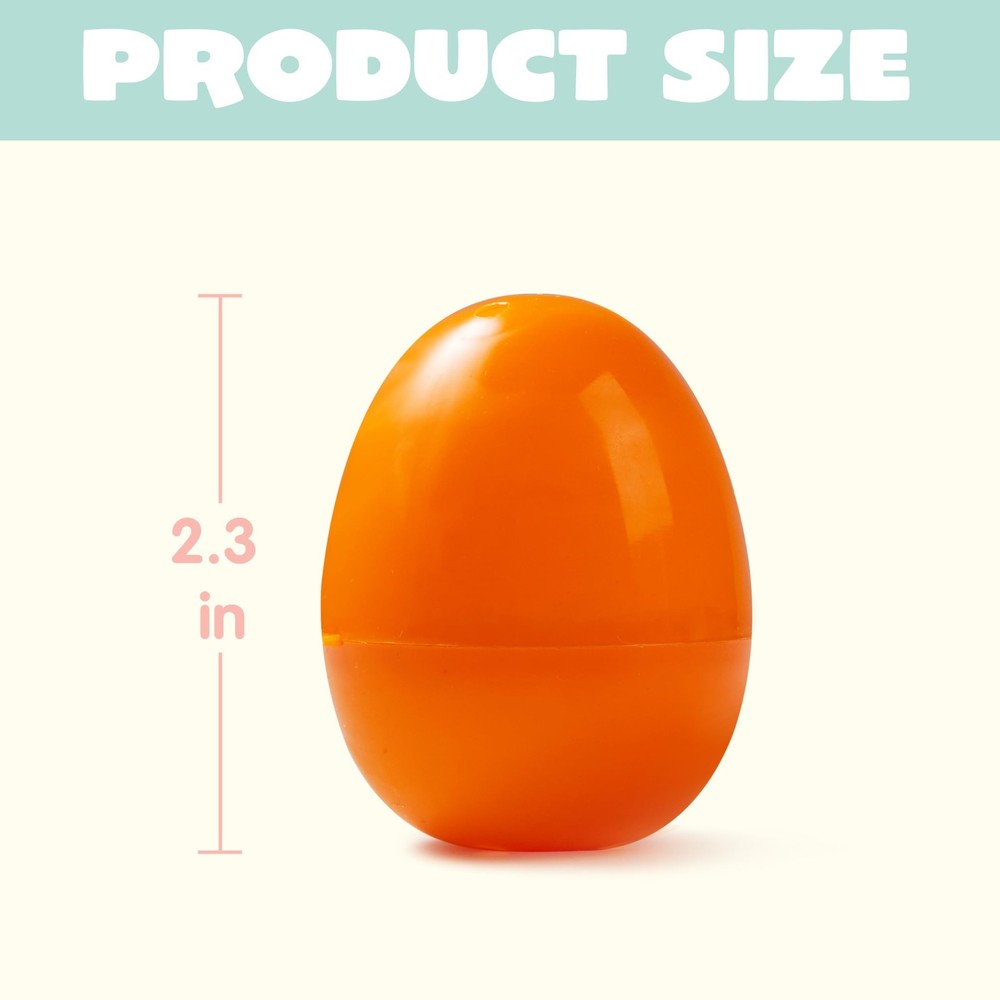 JOYIN 200 PCS 2.3" Easter Eggs, Empty Plastic Eggs 200Pack, Multicolor
