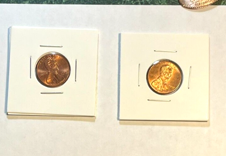 2 PCS Lincoln 2009 Cent Penny P Mint, Circulated, Formative & Professional