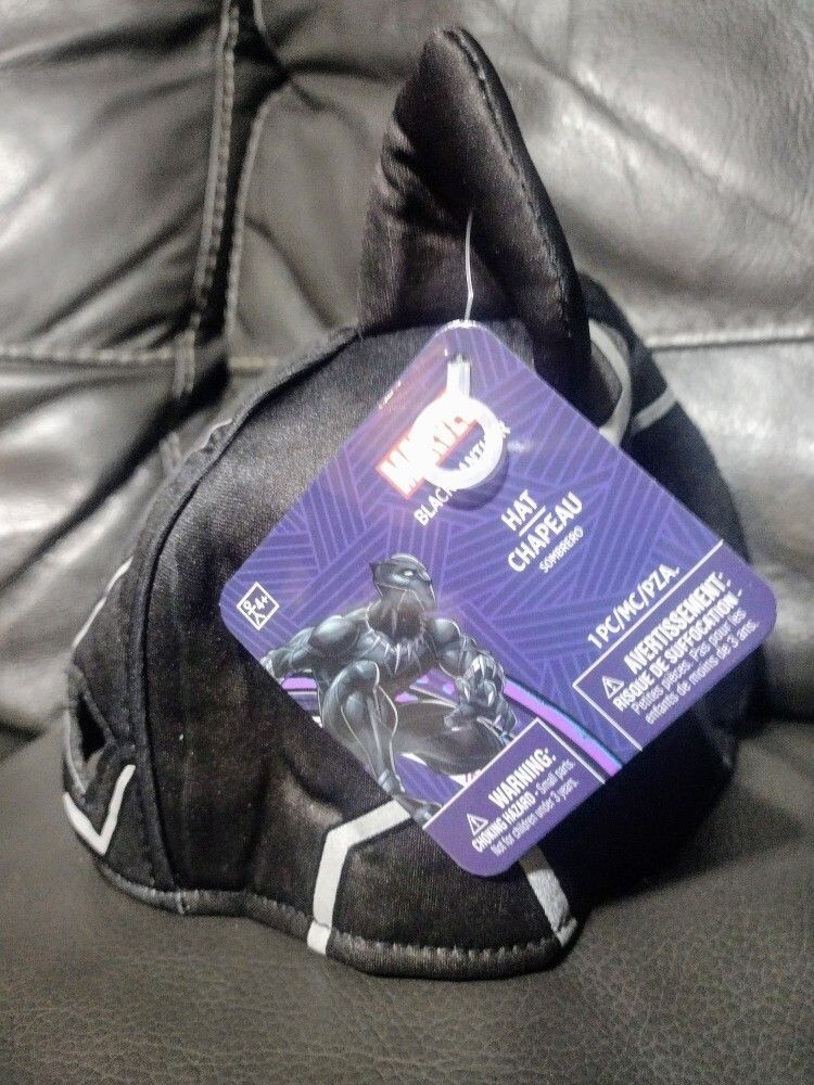 NEW One Size Black Panther Fabric Half Mask