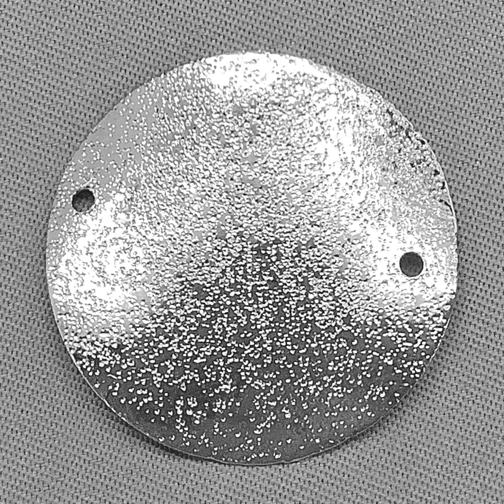 Stardust Hammered Circle 2 Loop Links 25mm Silver Plated Copper Q4 Per Pkg