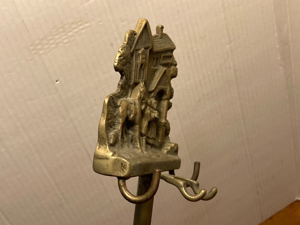 Vintage PEERAGE England Brass Fireplace Stand Base No Tools