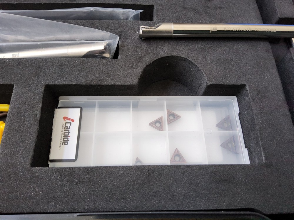 iCarbide INDEXABLE BORING BAR & Carbide Inserts w/Case
