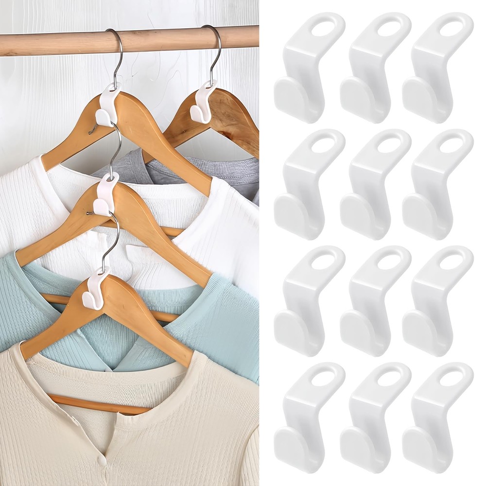 50 PCS Space Saving Hanger - Clothes Connector Hooks, Stacking Space Saver, P...