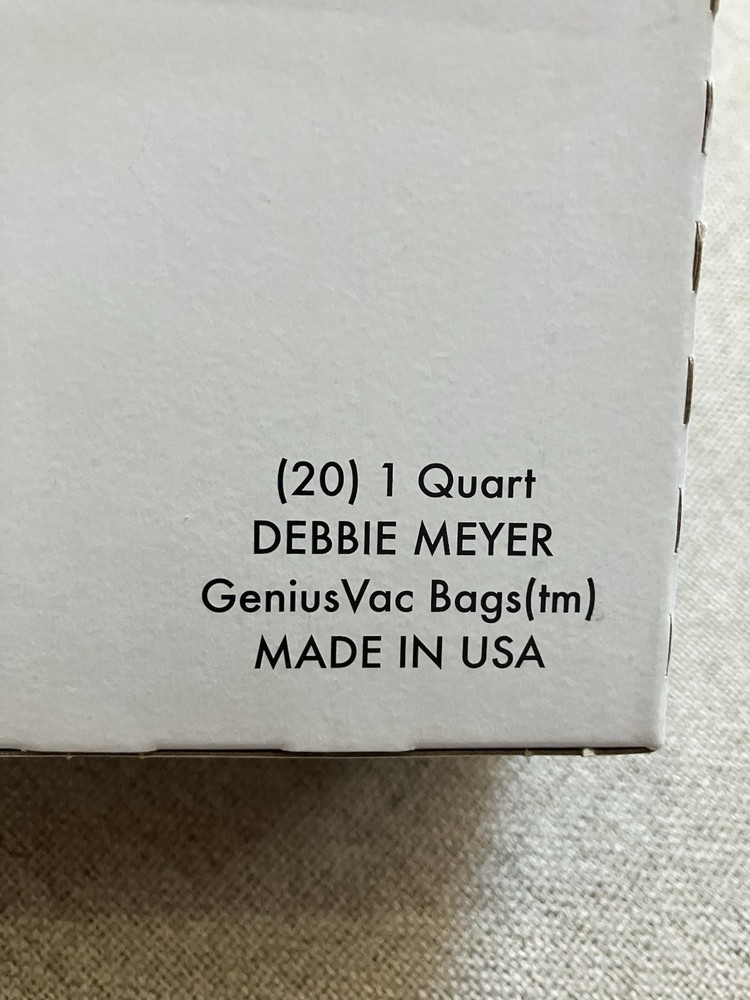 DEBBIE MEYER GENIUSVAC BAGS Quart Size 2 Boxes