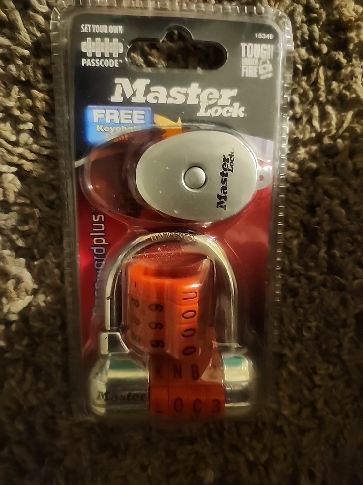 Master Lock Password Plus Letters And Numbers 1534D- RED