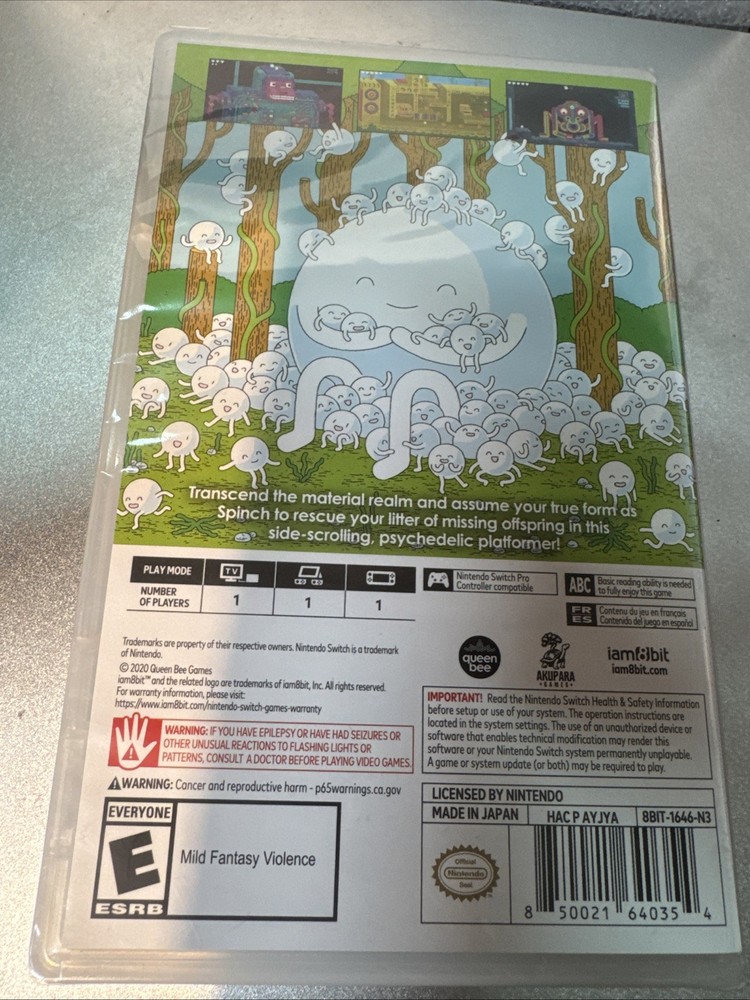 NEW! SPINCH Nintendo Switch GAME Iam8bit