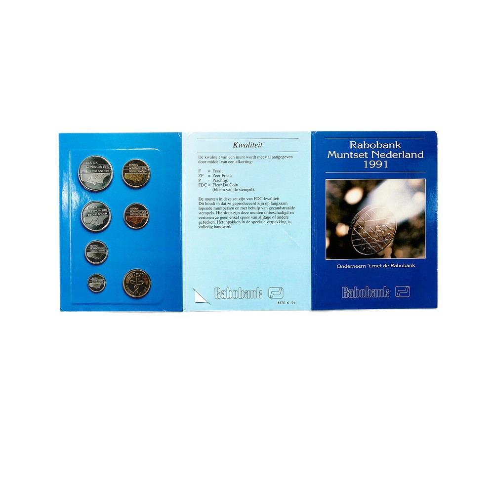 Netherlands 1991 coins Rabobank Mintset in folder