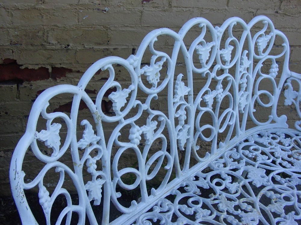 Cast iron antique garden bench floral pattern------16157
