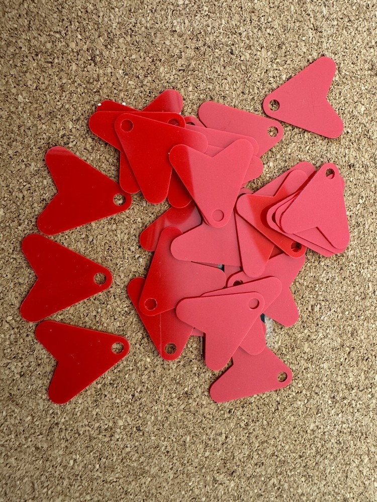 LURE TAIL ATTRACTOR BLADES LURE MAKING, SAMPLE PACK - HIGH VIS RED LARGE SIZE