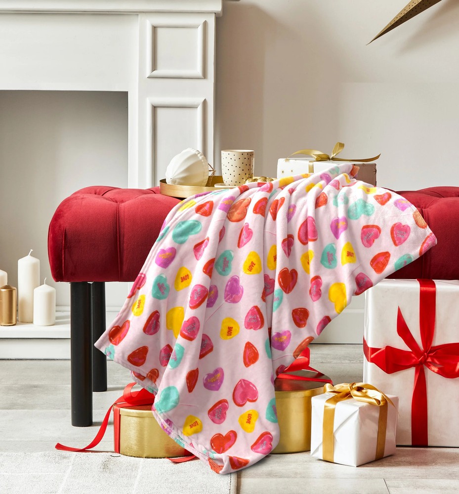 Valentines Day Oversize Plush Throw Blanket