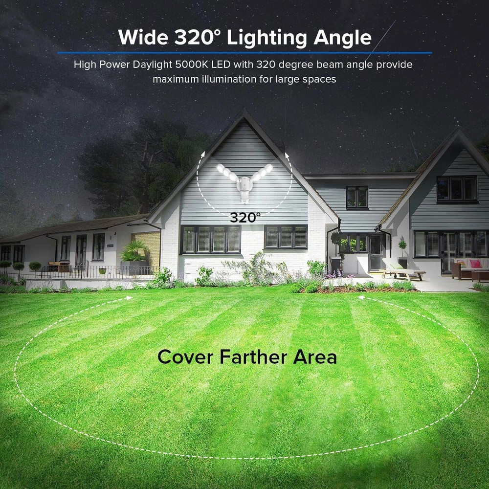 600W Motion Sensor LED Security Lights Outdoor Floodlight Wall Mount Wired Light