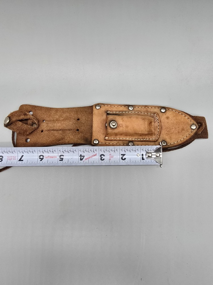 Vintage Handmade Hide Leather Sheath Belt Loop and teather Well Made