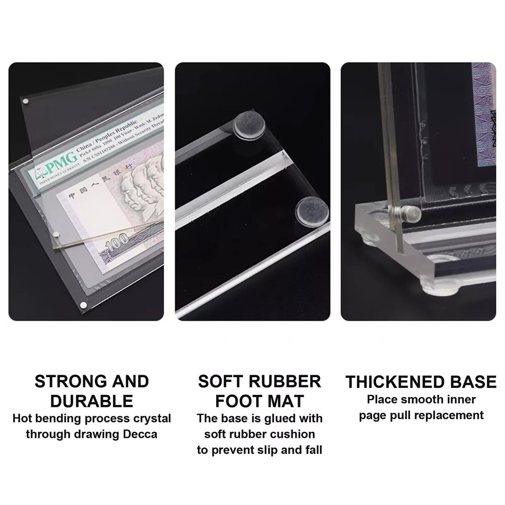 Acrylic Display Case for PMG Graded Banknotes Currency Holder Banknotes.