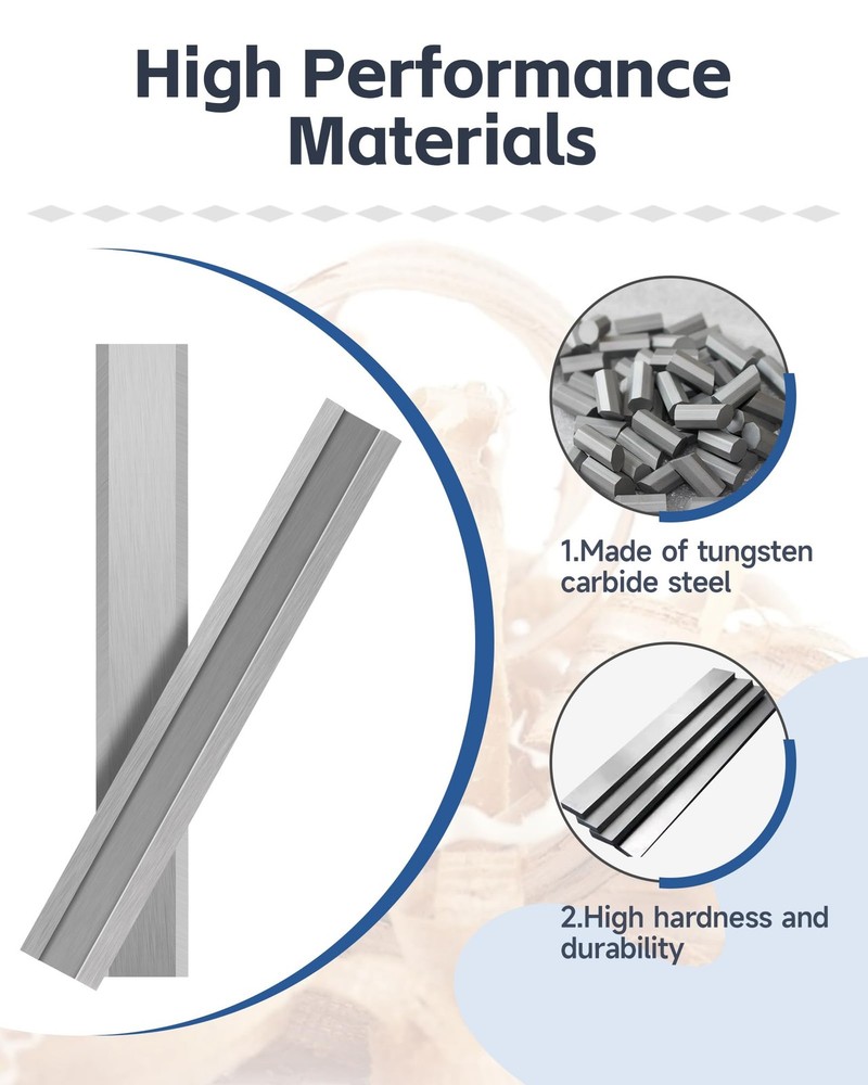 2.5" Carbide Paint Scraper Blades, Double-Edged Reversible Replacement Tungsten