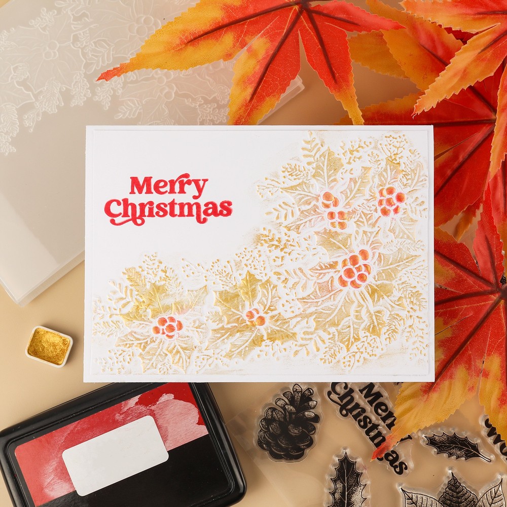 Leaves Pattern 3D Embossing Folder for Add Texture Paper Crafting Card Making