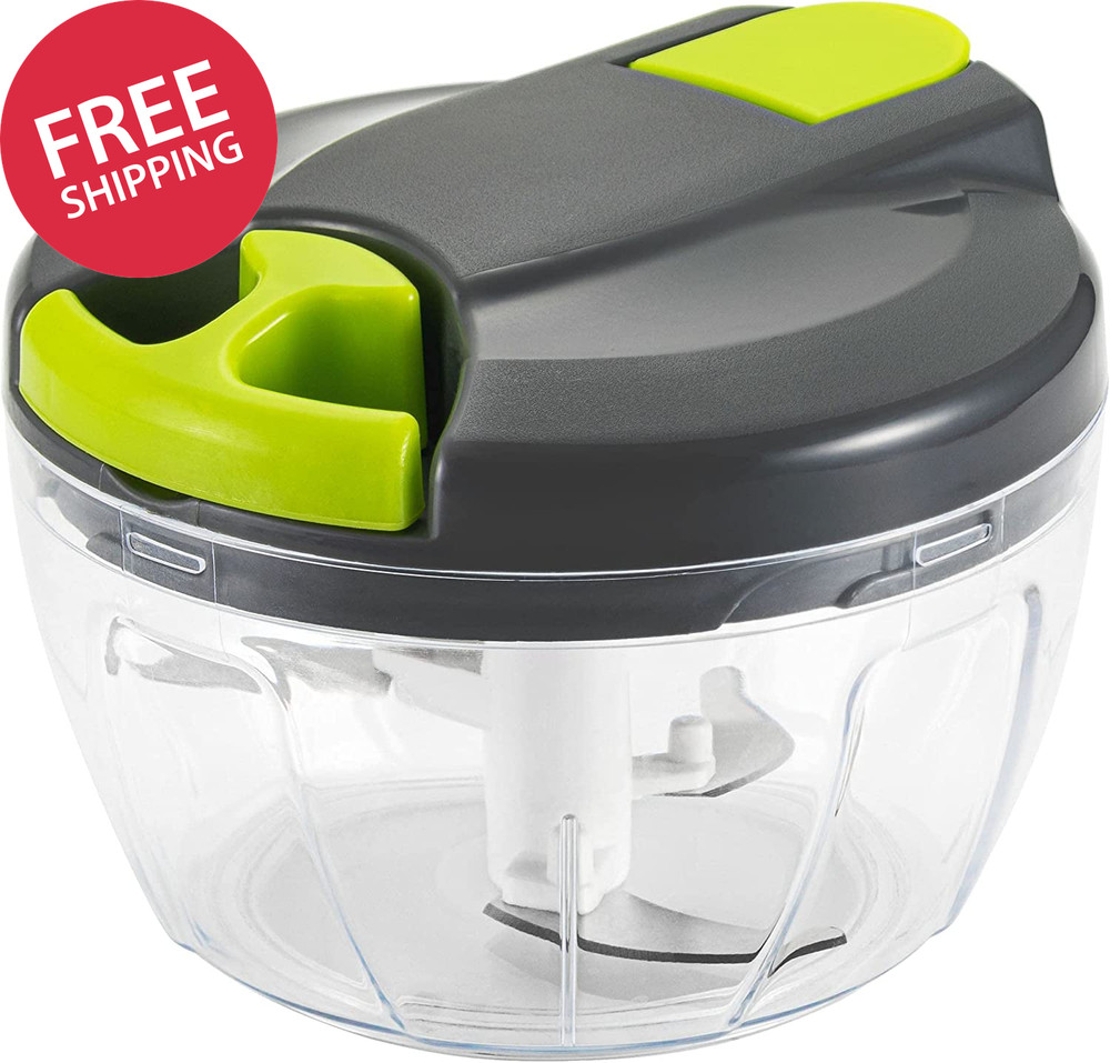 Multi-Function Manual Food Chopper Processor with Handle Cover Vegetable Mincer