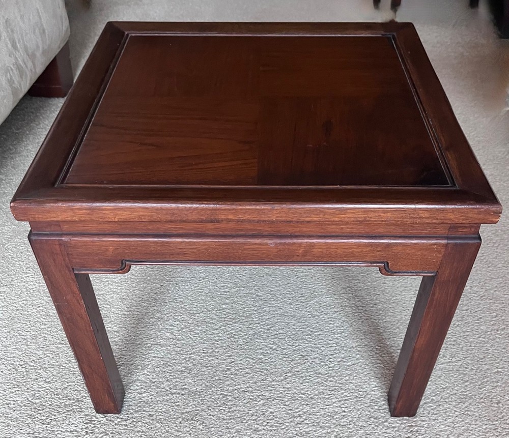 ASIAN MODERN VINTAGE SQUARE TABLE/STAND