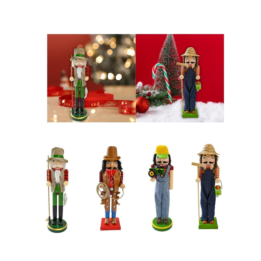 Wooden Nutcracker Nutcracker Figurine Crafts Collectible Christmas Nutcracker