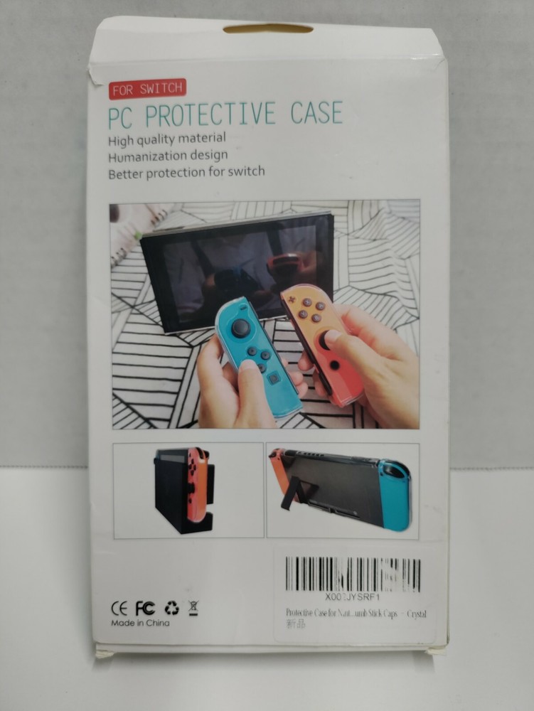 Protective Crystal Clear Cover Case And Screen Protector For Nintendo Switch NIB