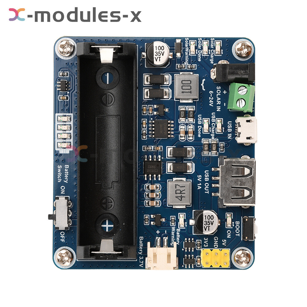 Power Manager Module for 6V~24V Solar Panel Support MPPT USB Battery Charging