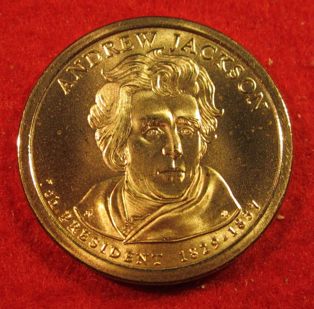 2008 D Andrew Jackson Presidential Dollar - Uncirculated - Satin