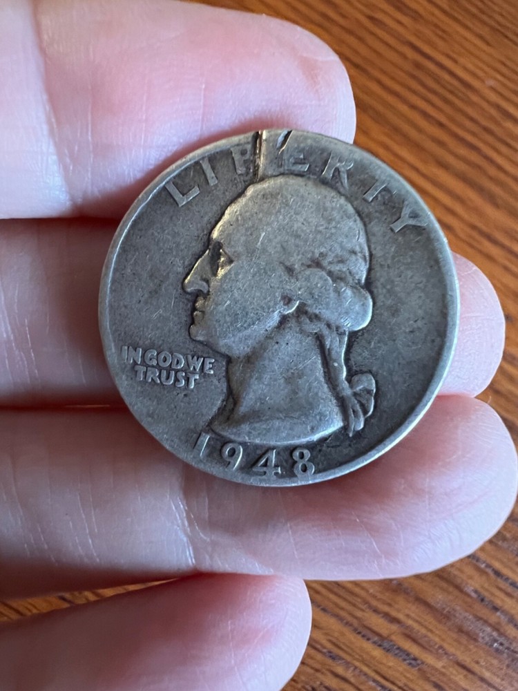 1948-S WASHINGTON QUARTER with Error-90% Silver